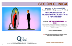 cartel sesión clínica Quipú psicólogos